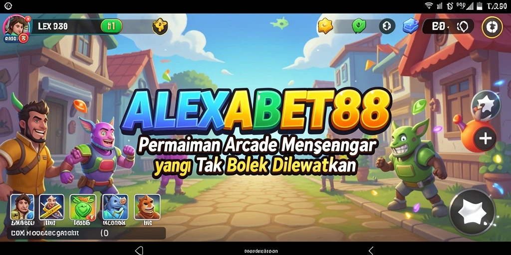 Screenshot utama ALEXABET88 menunjukkan aksi gameplay seru dalam permainan arcade.