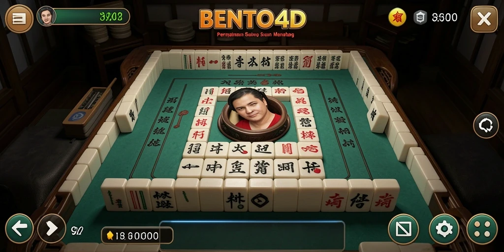Gameplay Mahjong yang seru di BENTO4D dengan tampilan menawan.