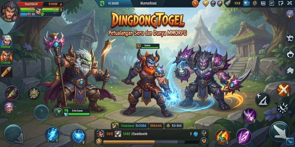 Gameplay DINGDONGTOGEL menunjukkan pertarungan epik dalam dunia MMORPG.
