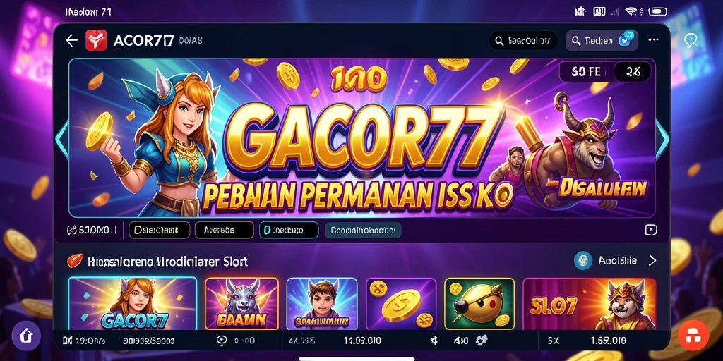 Tampilan gameplay seru dalam permainan Slot GACOR77.