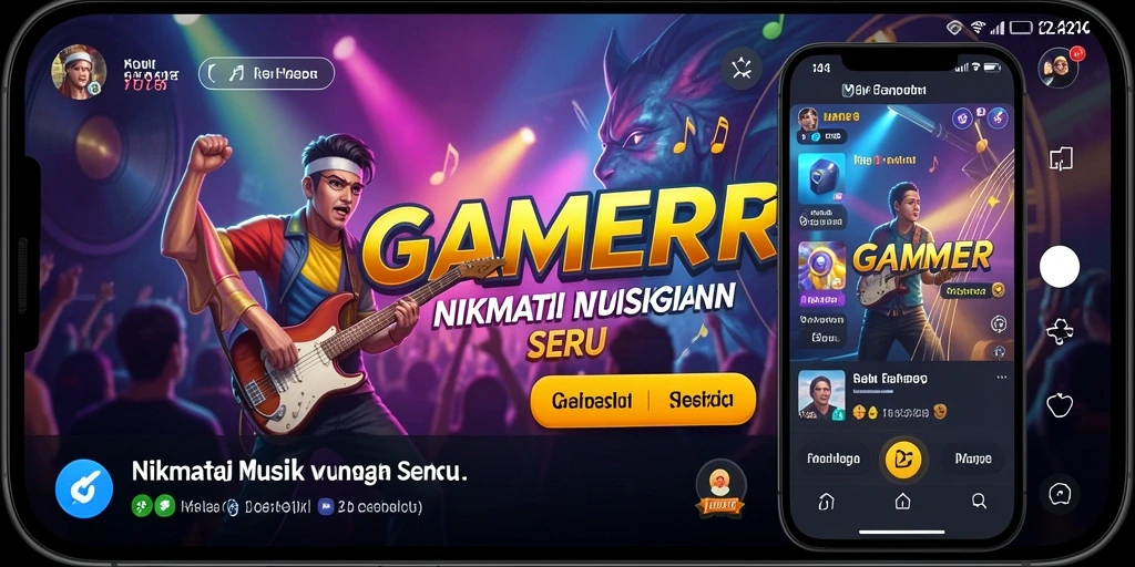 UI menarik dengan gameplay musik yang menyenangkan.