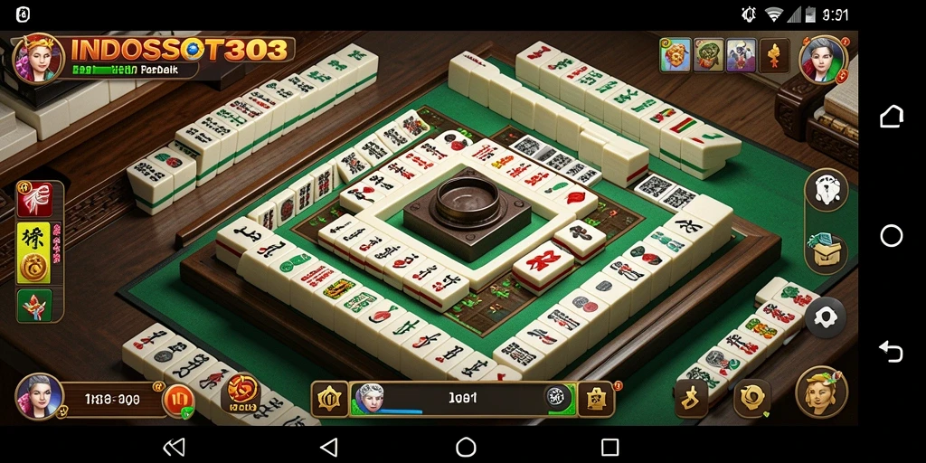 Tampilan gameplay seru dari INDOSLOT303 yang menampilkan Mahjong.