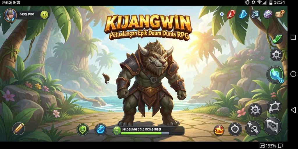 Screenshot KIJANGWIN menampilkan aksi seru dalam pertarungan RPG.