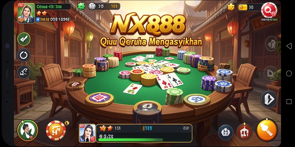 Tampilan gameplay QiuQiu yang mendebarkan dan interaktif.