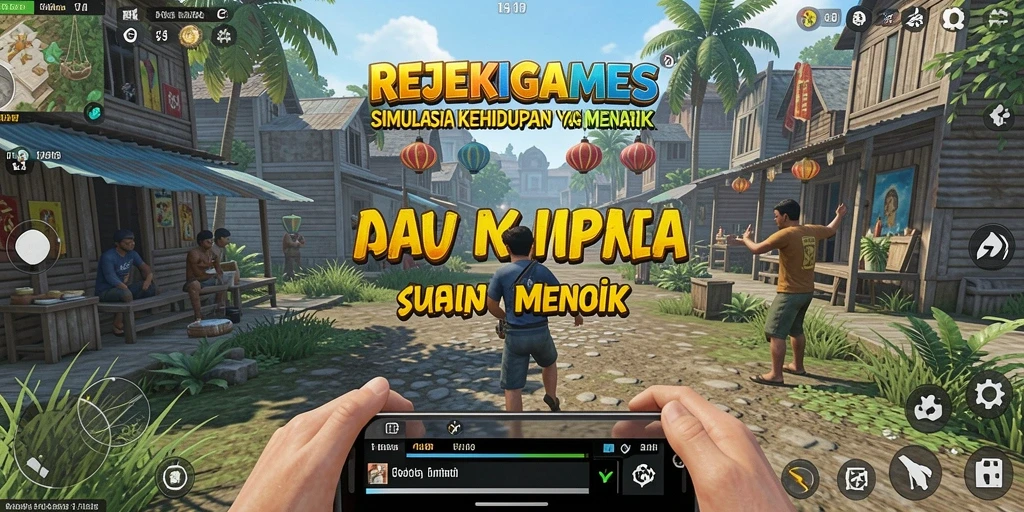 Tampilan gameplay menarik dari REJEKIGAMES dengan interaksi yang kaya.