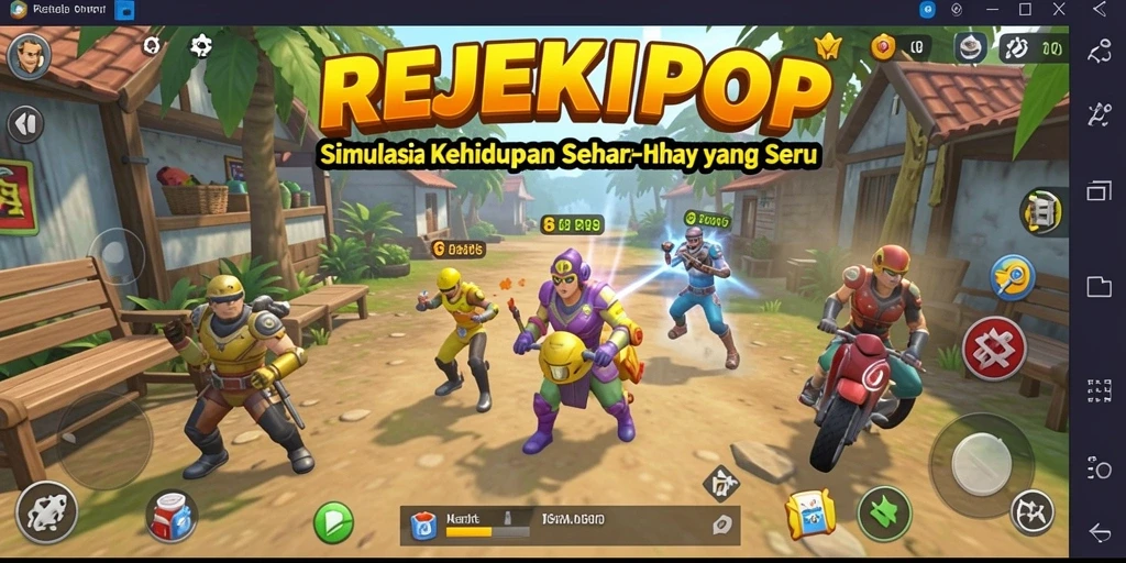 Tampilan gameplay REJEKIPOP yang realistis dan penuh warna.