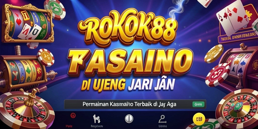 Tampilan gameplay menarik ROKOK88 dengan suasana kasino yang hidup.