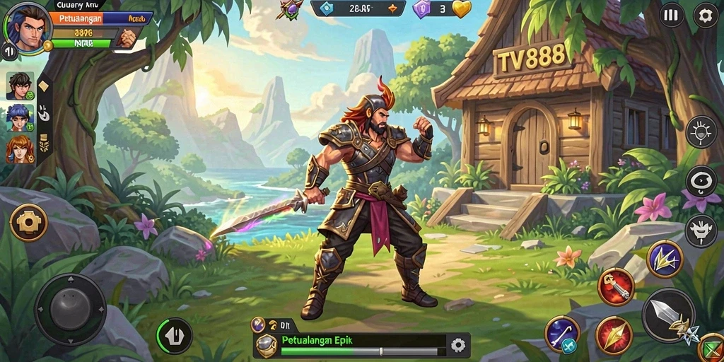 Tangkapan layar menampilkan gameplay RPG yang epik dan karakter mendebarkan.