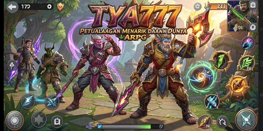 Tampilan gameplay dinamis dan penuh aksi di TYA777.