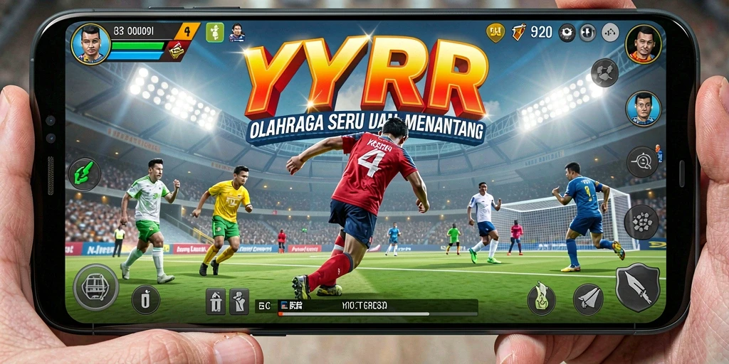 Tampilan gameplay <strong>YYRR</strong> yang penuh aksi dan kompetisi olahraga.