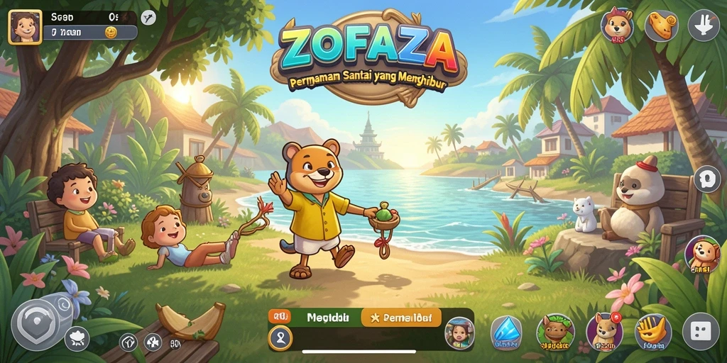 Tampilan gameplay ZOFAZA yang seru dan mengasyikkan.